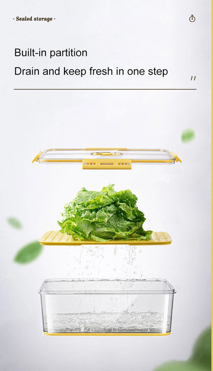 Refrigerator Storage Box Transparent Lidded Plastic