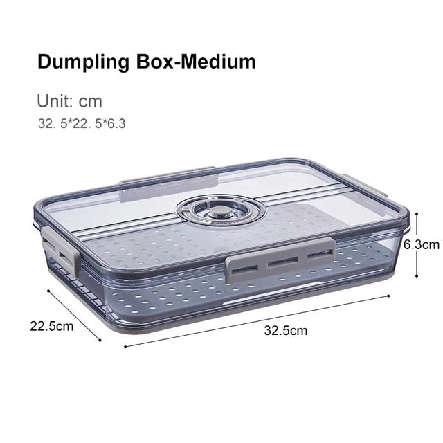 Refrigerator Storage Box Transparent Lidded Plastic