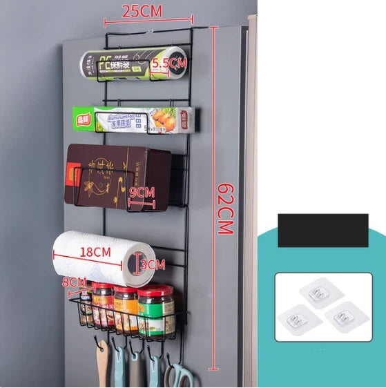 Refrigerator Storage Rack Multi-Tier Nail-Free Rust-Resistant Iron