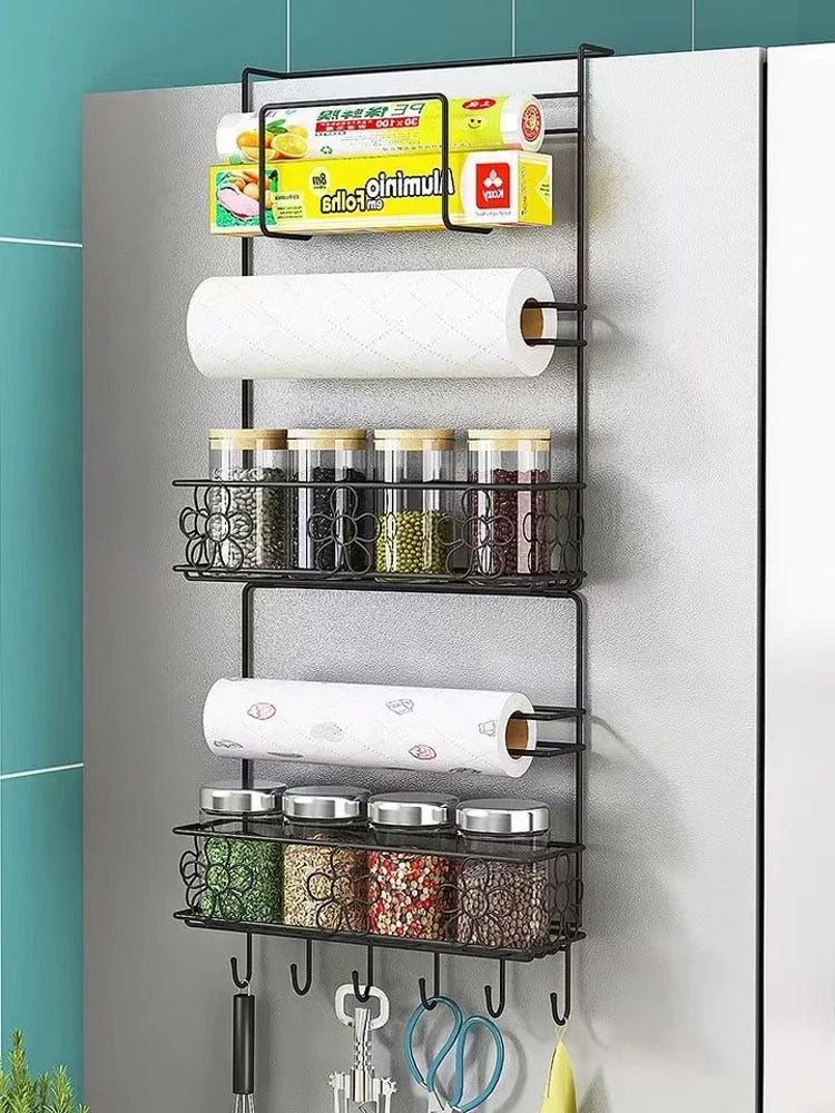 Refrigerator Storage Rack Multi-Tier Nail-Free Rust-Resistant Iron