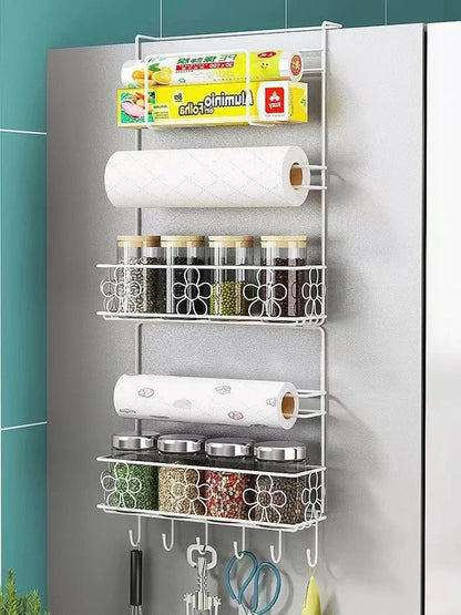 Refrigerator Storage Rack Multi-Tier Nail-Free Rust-Resistant Iron
