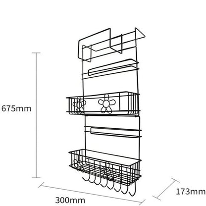 Refrigerator Storage Rack Multi-Tier Nail-Free Rust-Resistant Iron