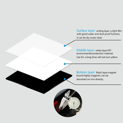 Refrigerator Whiteboard Magnetic Flexible Writable Surface