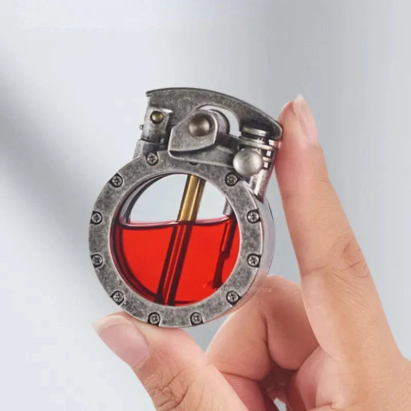 Rocker Lighter Windproof Transparent Fuel Tank
