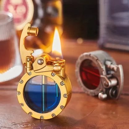 Rocker Lighter Windproof Transparent Fuel Tank