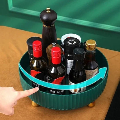 Rotating Storage Tray 360-Degree Turntable Compact Organizer