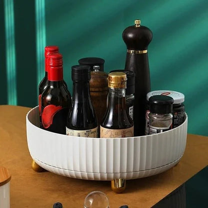 Rotating Storage Tray 360-Degree Turntable Compact Organizer