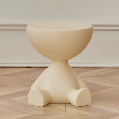 Round Coffee Table Lightweight Durable Plastic Compact Design