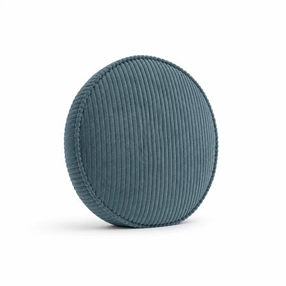 Round Throw Pillow Ribbed Texture Plush 30 cm