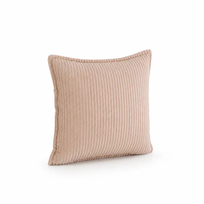 Round Throw Pillow Ribbed Texture Plush 30 cm
