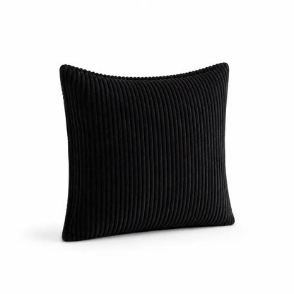 Round Throw Pillow Ribbed Texture Plush 30 cm