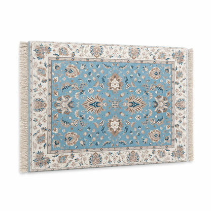 Runner Rug Cotton Geometric Fringed