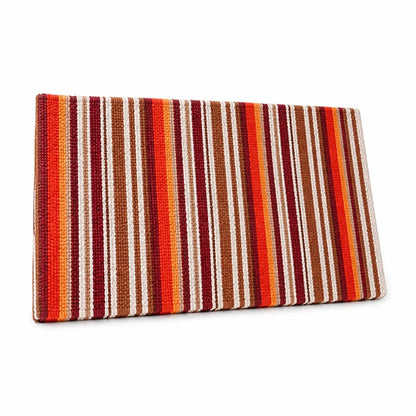 Runner Rug Striped Cotton Blend Anti-Slip