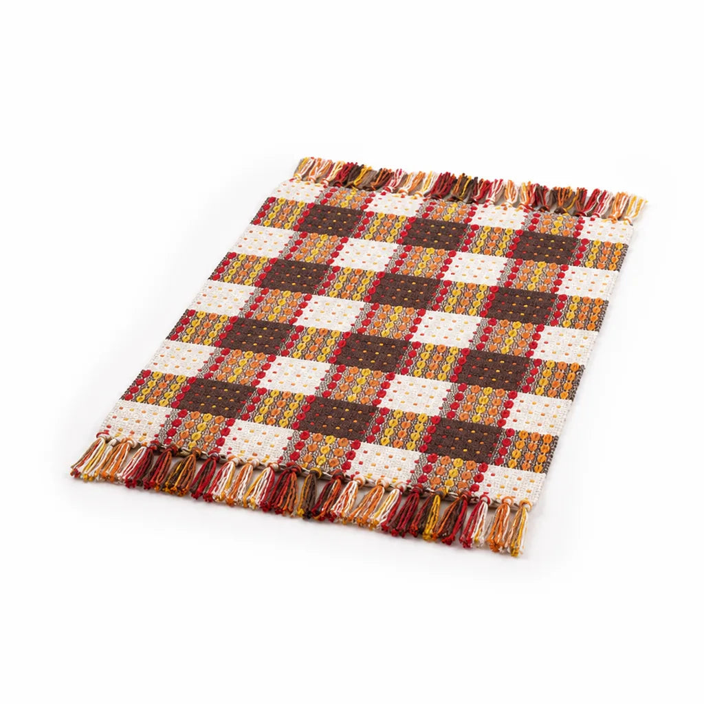 Runner Rug Striped Cotton Blend Anti-Slip