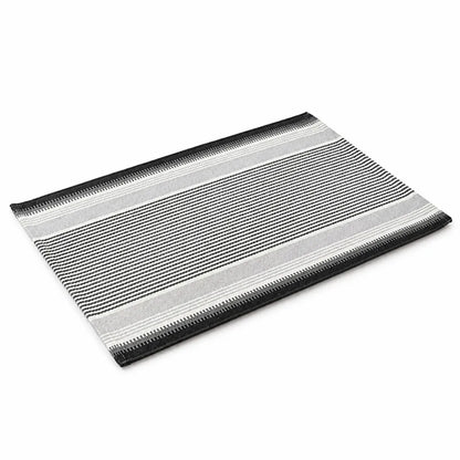 Runner Rug Striped Cotton Blend Anti-Slip
