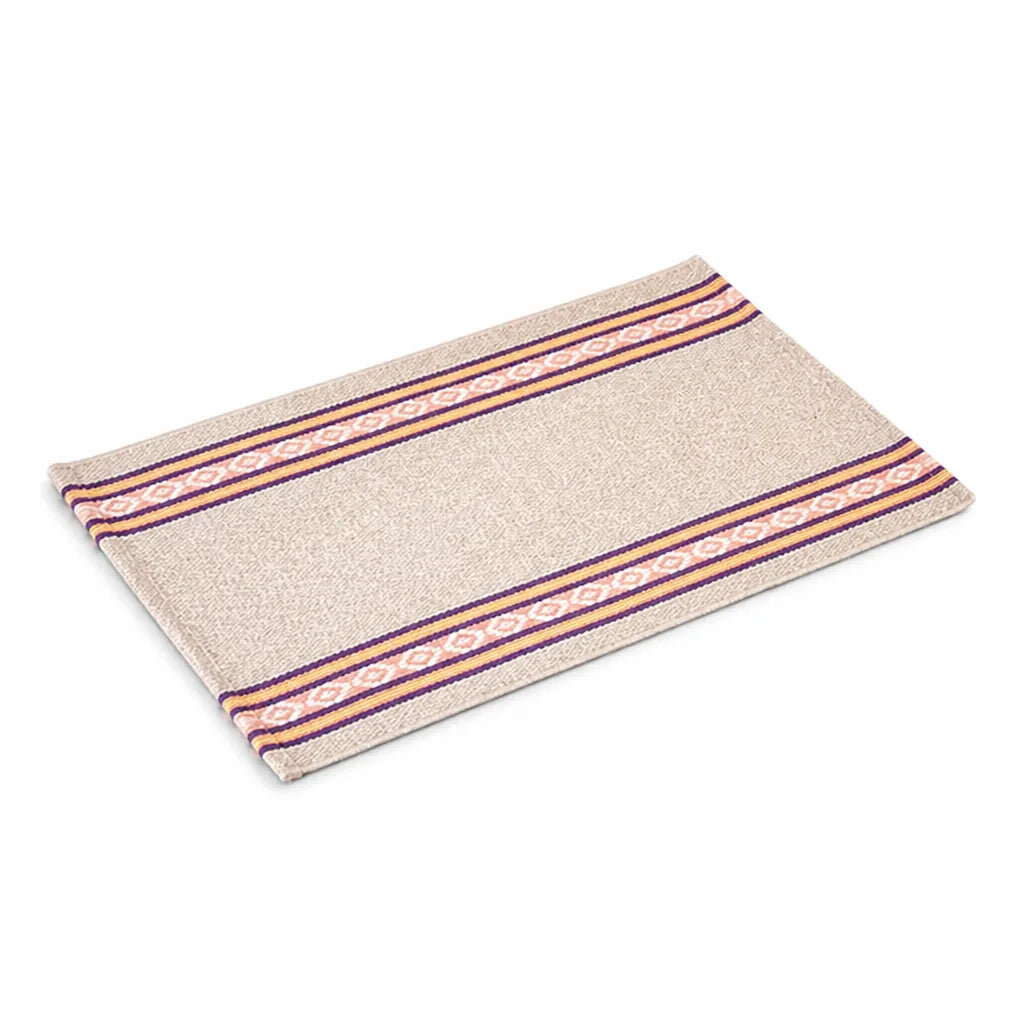 Runner Rug Striped Cotton Blend Anti-Slip