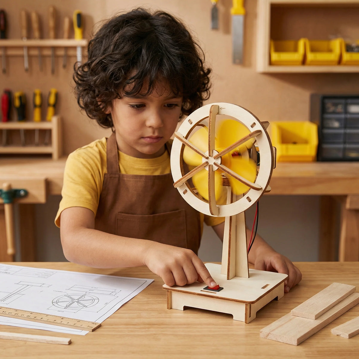 STEM Building Kit Wooden Working Model Ages 8+