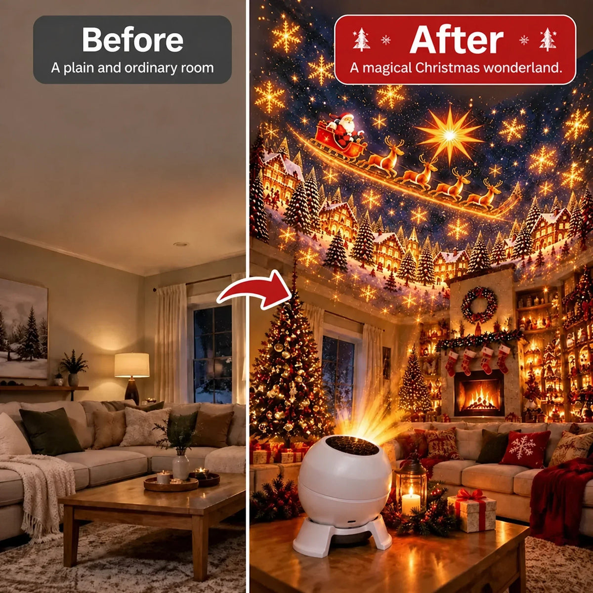 Scene Projector USB-Powered Compact Holiday Light