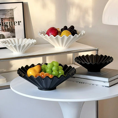 Serving Platter Ceramic Wavy Edge Dishwasher Safe