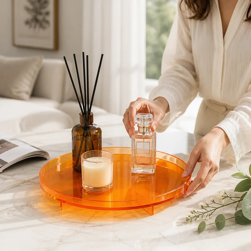 Serving Tray Food-Safe Acrylic Modern Retro Scratch-Resistant