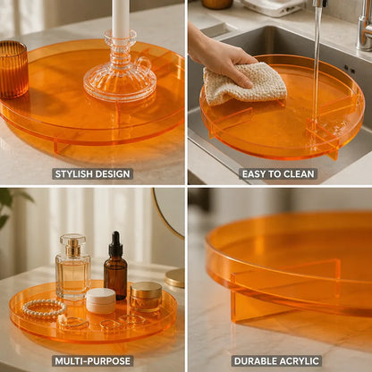 Serving Tray Food-Safe Acrylic Modern Retro Scratch-Resistant