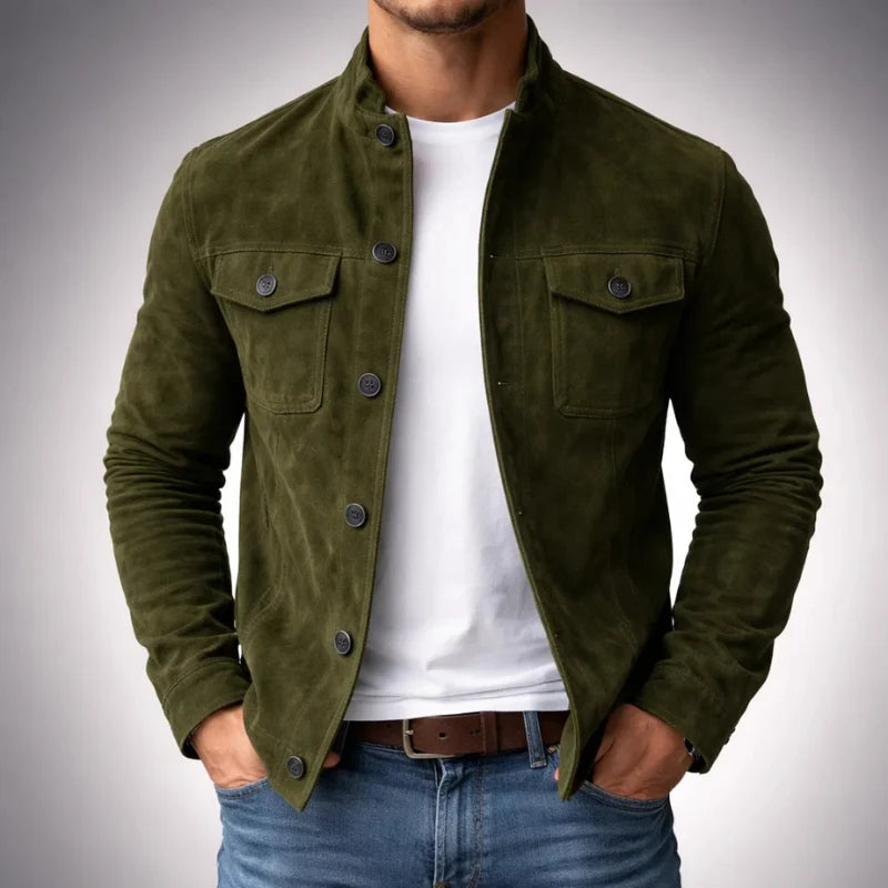Shirt Jacket Suede Soft Lining Flap Pockets