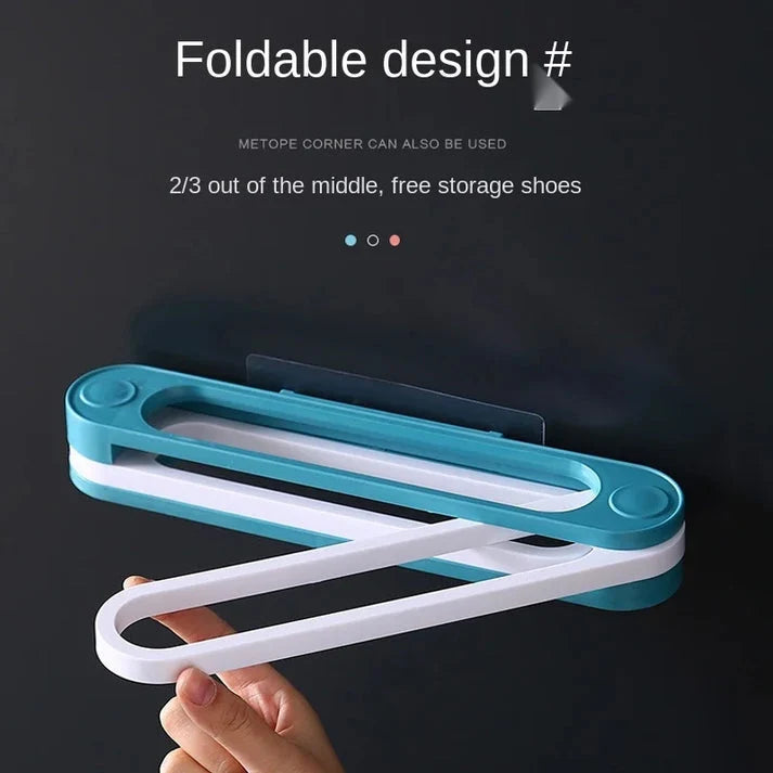 Shoe Organizer Wall-Mounted Foldable Self-Adhesive 2-Pack