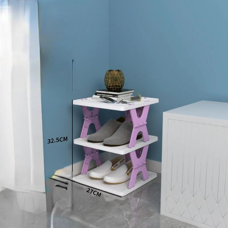 Shoe Storage Organizer Foldable & Stackable Space-Saving