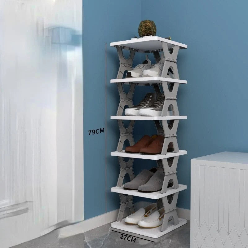 Shoe Storage Organizer Foldable & Stackable Space-Saving