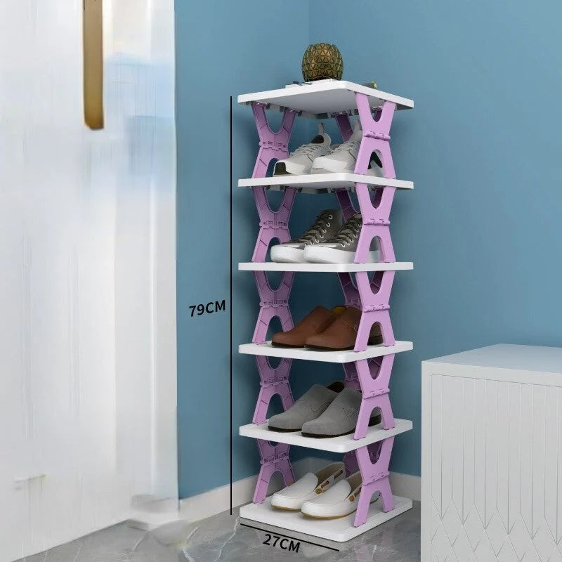 Shoe Storage Organizer Foldable & Stackable Space-Saving