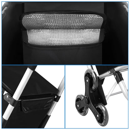 Shopping Trolley Foldable Removable Bag Cooling Compartment