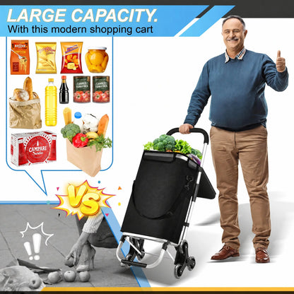Shopping Trolley Foldable Removable Bag Cooling Compartment