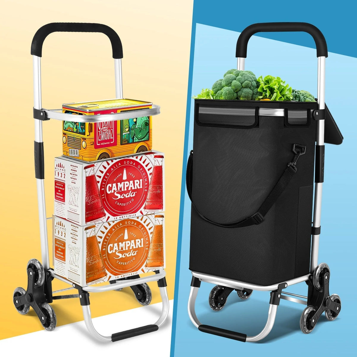 Shopping Trolley Foldable Removable Bag Cooling Compartment