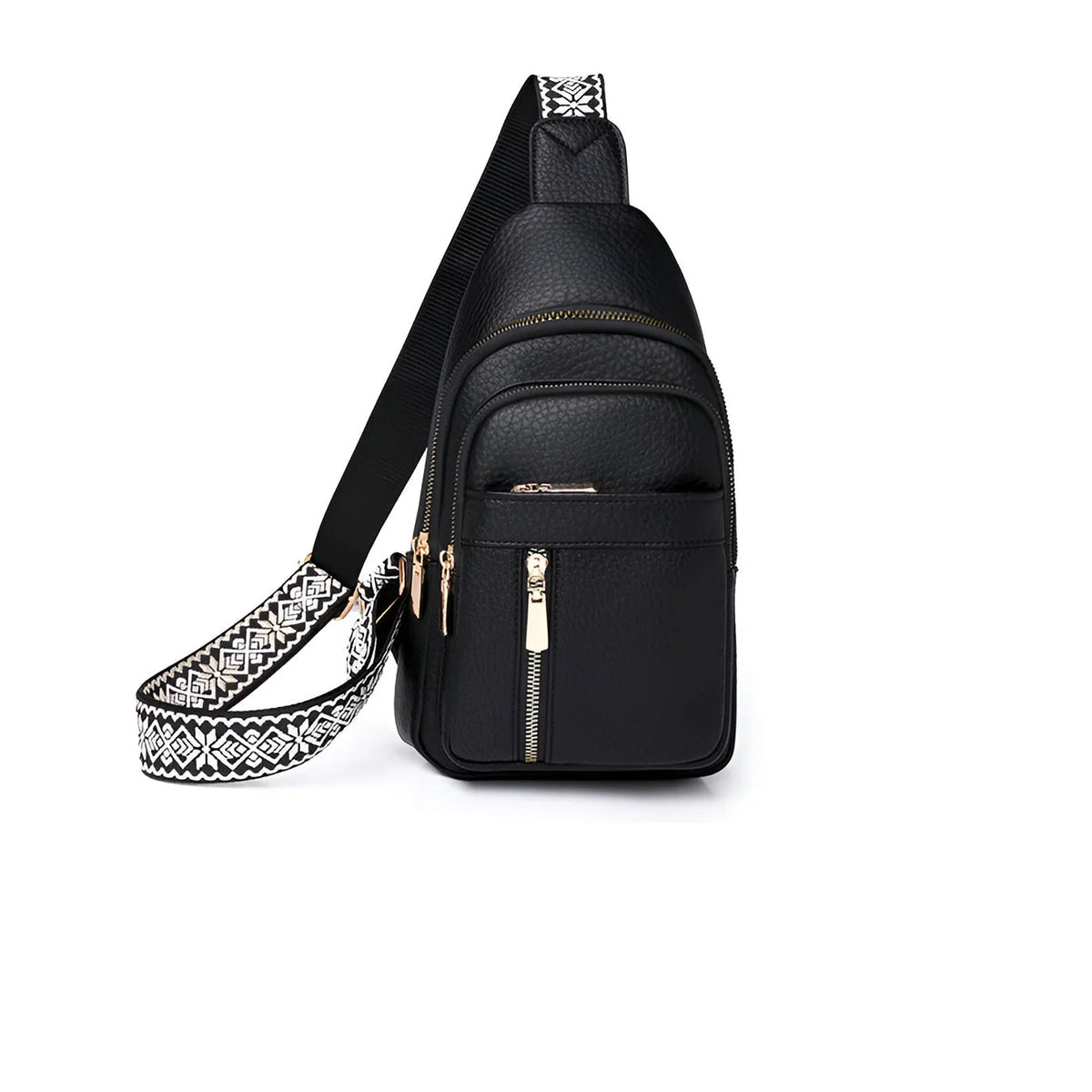 Shoulder Bag Multiple Zippered Compartments Adjustable Strap Lightweight