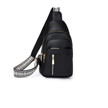 Shoulder Bag Multiple Zippered Compartments Adjustable Strap Lightweight