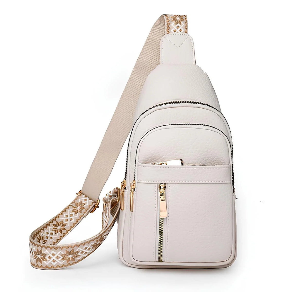 Shoulder Bag Multiple Zippered Compartments Adjustable Strap Lightweight