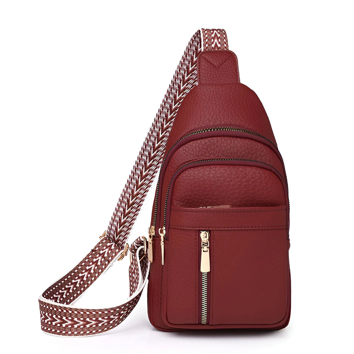 Shoulder Bag Multiple Zippered Compartments Adjustable Strap Lightweight