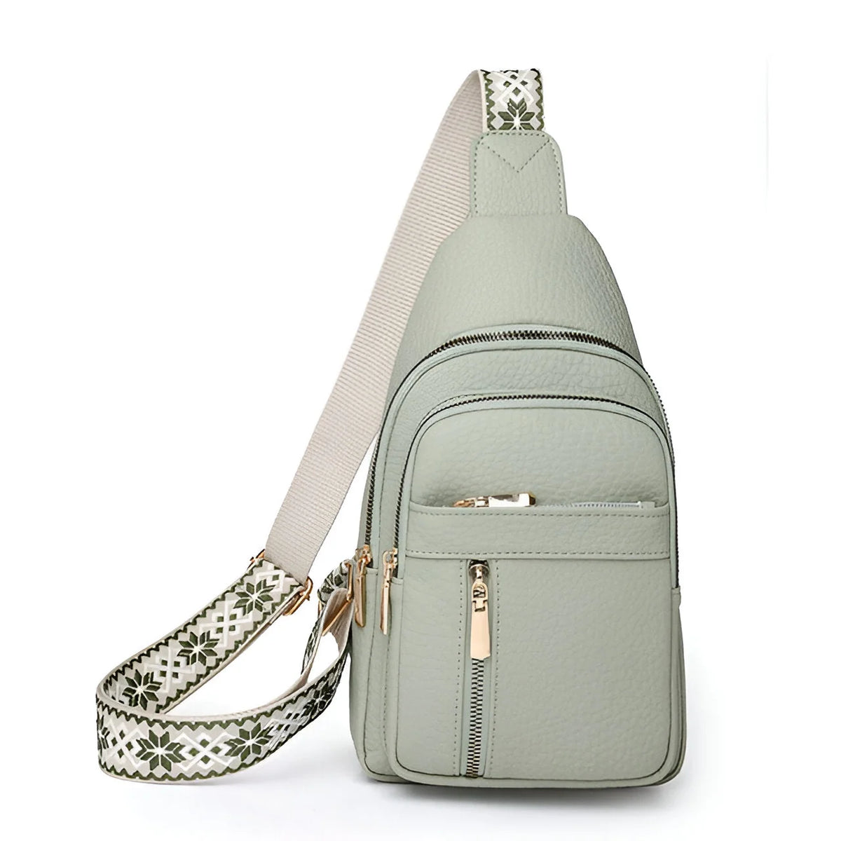 Shoulder Bag Multiple Zippered Compartments Adjustable Strap Lightweight