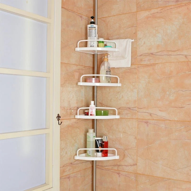 Shower Caddy Height-Adjustable Rust-Resistant Stainless Steel Four Shelves
