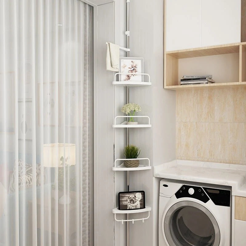 Shower Caddy Height-Adjustable Rust-Resistant Stainless Steel Four Shelves