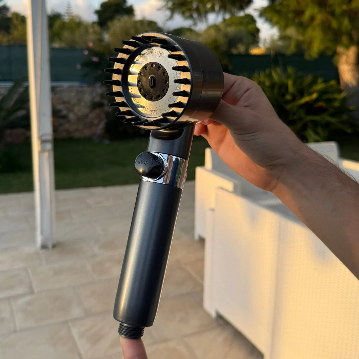 Showerhead 3 Spray Settings Built-In Replaceable Filter