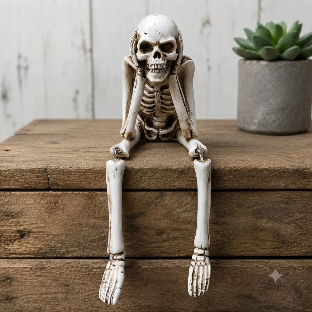 Skeleton Figurine Set Resin Three Wise Design Set of 3