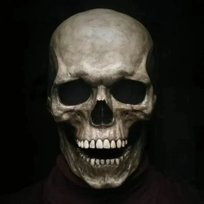 Skull Mask Full-Head Coverage Movable Jaw Soft Latex