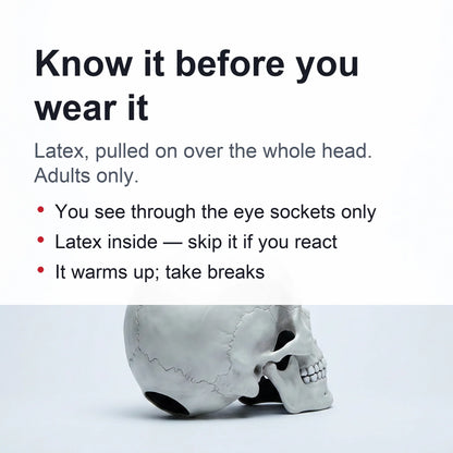 Skull Mask Full-Head Coverage Movable Jaw Soft Latex