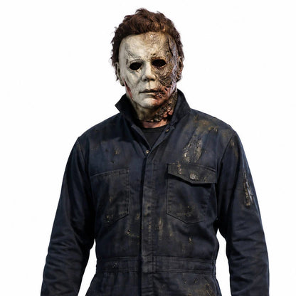 Slasher Mask Natural Latex Full Head & Neck Coverage With Attached Hair