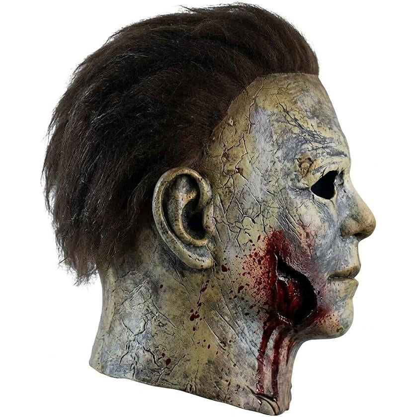 Slasher Mask Natural Latex Full Head & Neck Coverage With Attached Hair