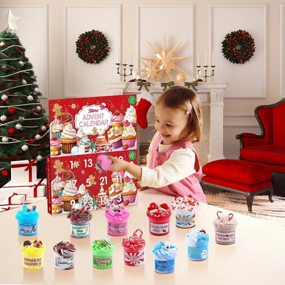 Slime Advent Calendar 24-Day Non-Sticky Slime & Charms