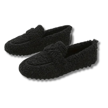 Slippers Plush Lined Non-Slip Rubber Sole