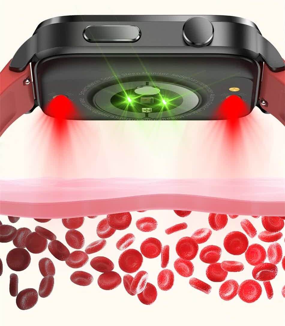 Smart Watch Laser Blood Sugar Tracking App Alerts