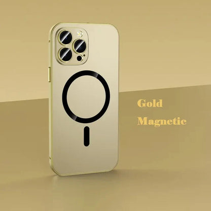 Smartphone Case Aluminum Frame Magnetic Wireless Charging Compatible